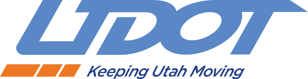 Utah DOT: Keeping Utah Moving. Utah Department of Transportation logo.