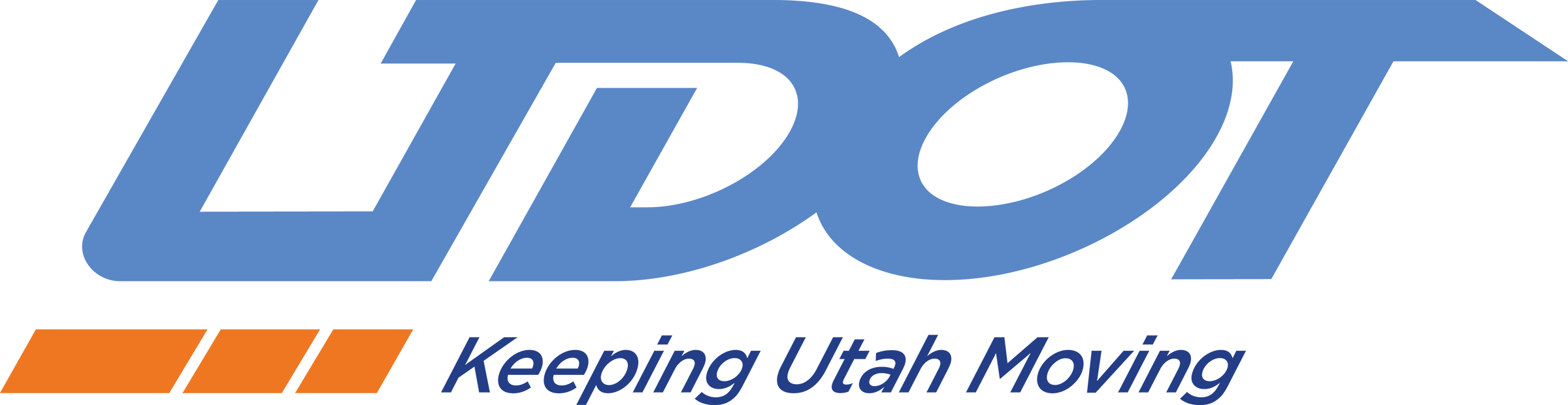 Utah DOT: Keeping Utah Moving. Utah Department of Transportation logo.